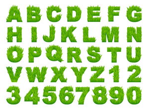 草地创意英文字母数字AI矢量设计素材 高清模板与应用指南